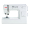 Janome HD-3000 heavy-duty sewing machine highlighting its 18 built-in stitches and reverse lever assembly serving Wilmington and Coastal NC.