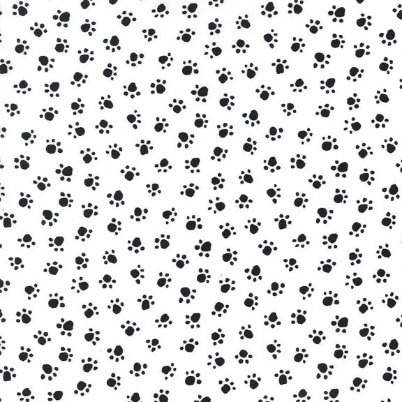 Michael Miller Fabrics - Paw Prints- CX5456-EBON-D