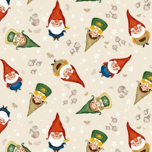 Gnome Sweet Gnome - Sweet Gnomes - DC9606-ECRU-D