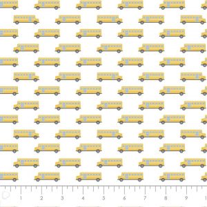 Camelot Fabrics - Teachers Rule - Yellow School Bus