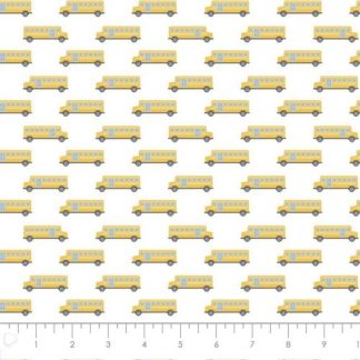 Camelot Fabrics - Teachers Rule - Yellow School Bus