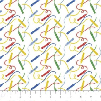 Camelot Fabrics - Teachers Rule - Crayons