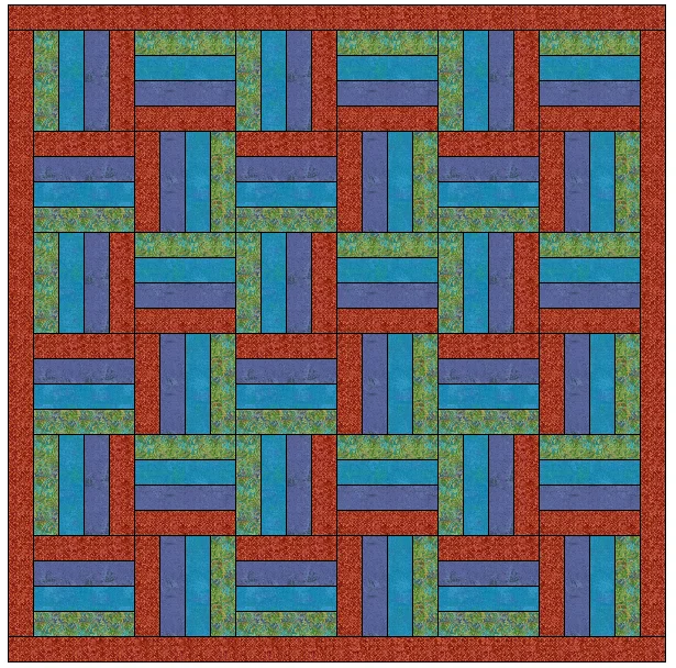 Rail Fence - Block by Block