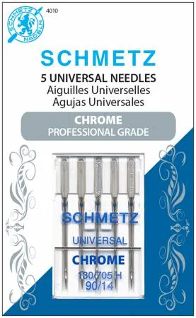 Chrome Universal Schmetz Needle 5 ct, Size 90/14 # 4010S