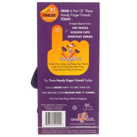 Grab A Roos Gloves For Quilting / Sewing Size Large # GRABAROO9 - Image 2