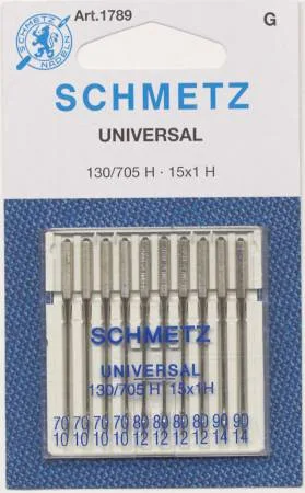 Schmetz Universal Machine Needle Assorted Sizes 70/80/90 10ct