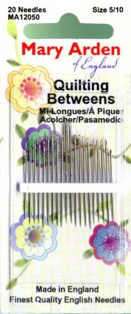 Mary Arden Between / Quilting Needles Assorted Sizes 5/10 20ct Mary Arden Between / Quilting Needles Assorted Sizes 5/10 20ct