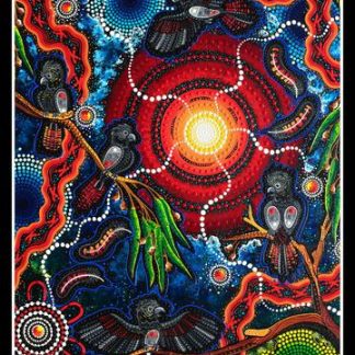 Aboriginal - Spirit of the Bush - Cockatoo - Panel 3/4 yard