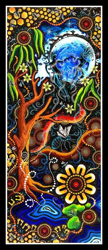 Aboriginal - Spirit of the Bush - Mother Bee - Panel 1/2 yard
