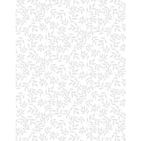 Essentials White on White Tossed Leaves