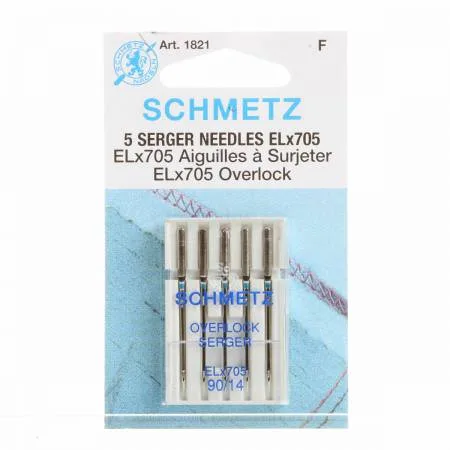 Schmetz Overlock / Serger Machine Needle ELX705 Size 14/90 Schmetz Overlock / Serger Machine Needle ELX705 Size 14/90