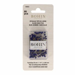 Glass Head Pins 1-3/16in Dark Blue