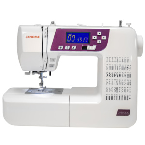 Janome 3160QDC-G lightweight computerized sewing and quilting machine on display at The Broken Needle in Bunn, NC.