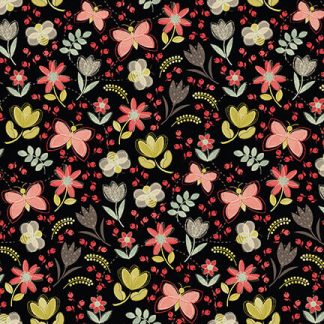 Love You Sew by Nancy Archer - Tossed Floral - 6619-98