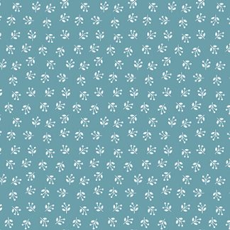Love You Sew by Nancy Archer - Tossed Sprigs- Teal - 6623-7