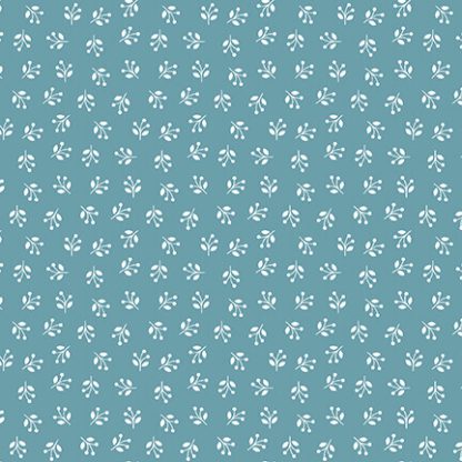 Love You Sew by Nancy Archer - Tossed Sprigs- Teal - 6623-7