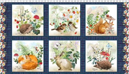 In The Beginning Fabrics Hedgehog Hollow - Woodland Animals Panel