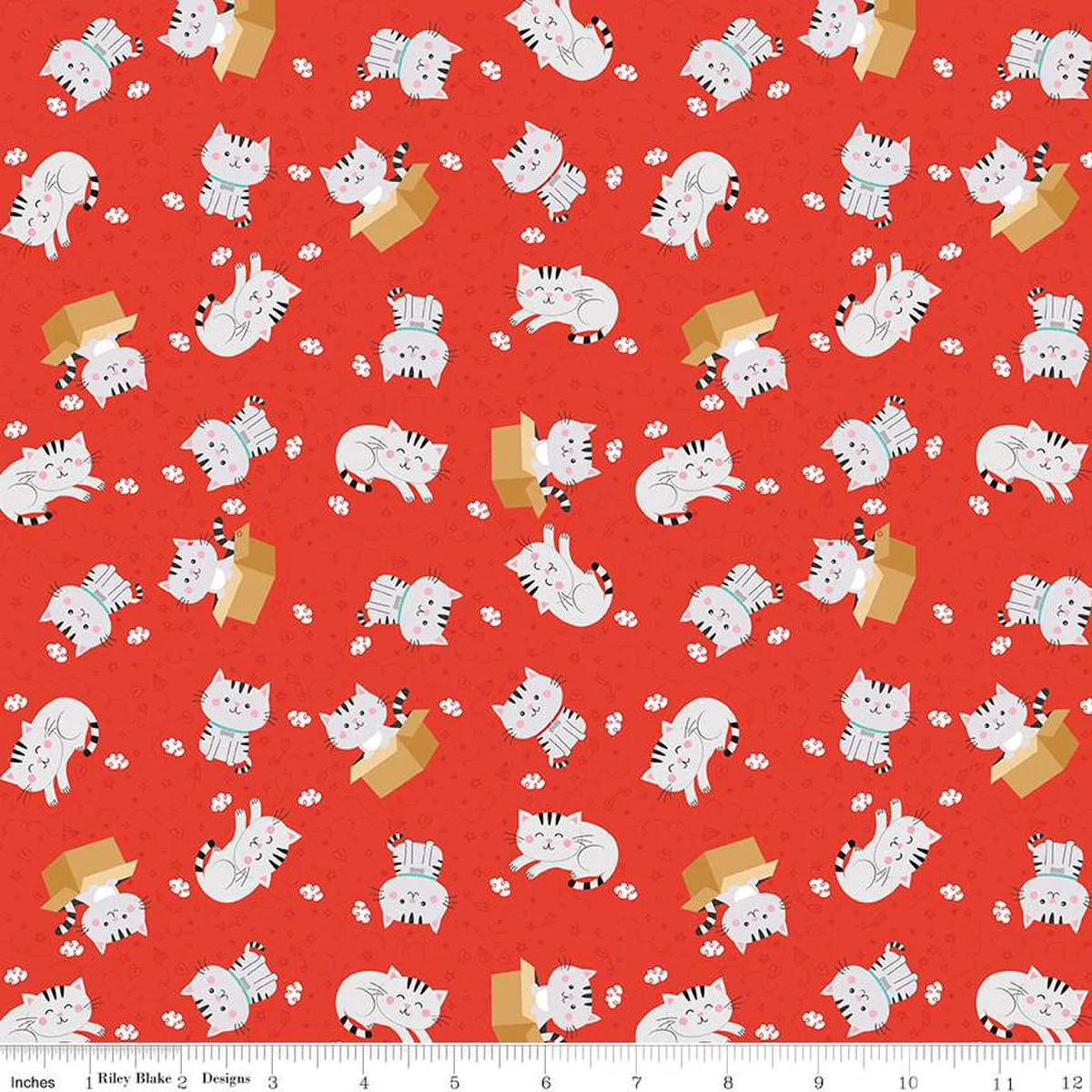 Pets Cats - Red by Lori Whitlock for Riley Blake Designs