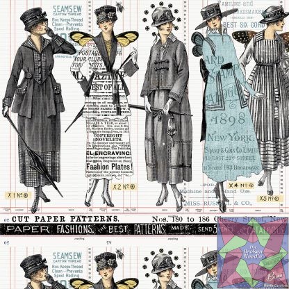 Sew Journal by J. Wecker Frisch - C13884-Paper Pattern Fashion Border Print