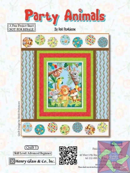 Party Animals Quilt Pattern #1 - FREE