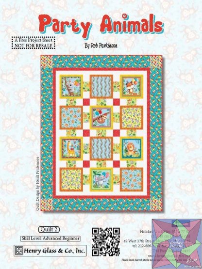Party Animals Quilt Pattern #2 - FREE