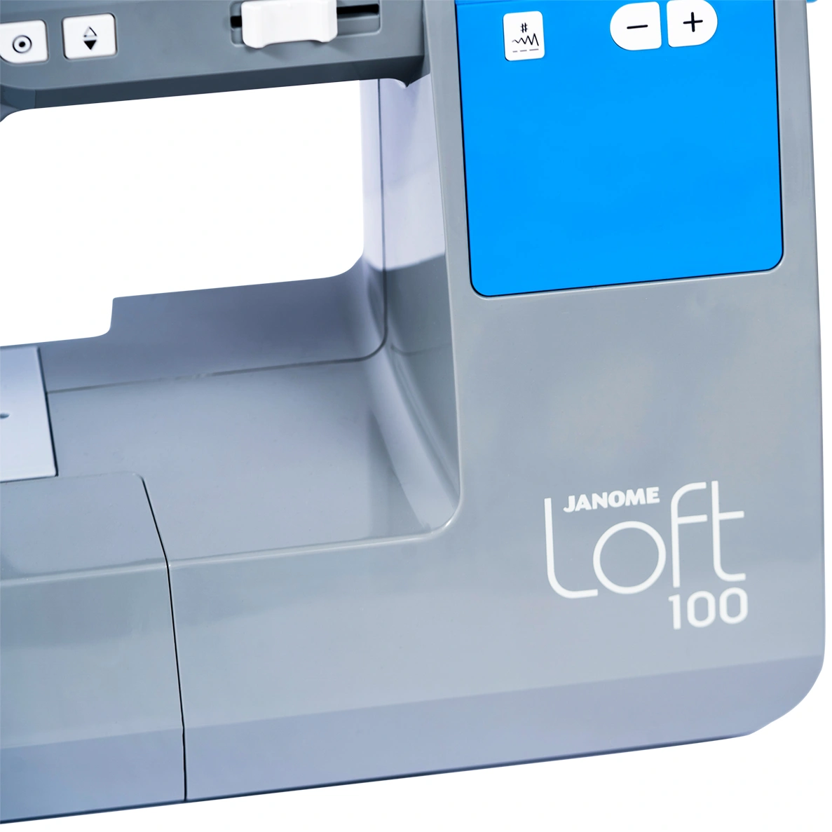 Janome Loft 100 computerized speed control slider and start-stop functions serving Wilmington and Coastal NC.