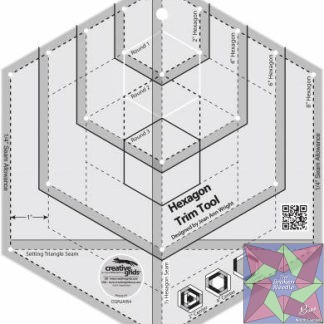 Creative Grids Hexagon Trim Tool Quilt Ruler