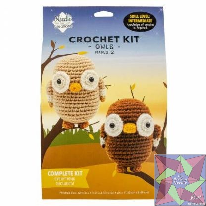 Owl Crochet Kit 2Pc from Needle Creations