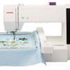 Janome Memory Craft 500E Limited Edition standalone embroidery machine on display in the showroom at The Broken Needle in Bunn, NC.