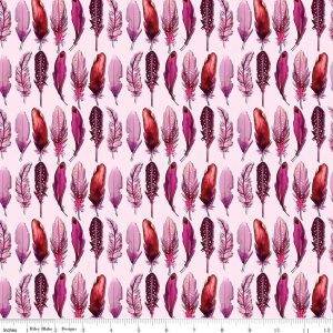 Poppies & Plumes by Lila Tueller - Feathers-Pink
