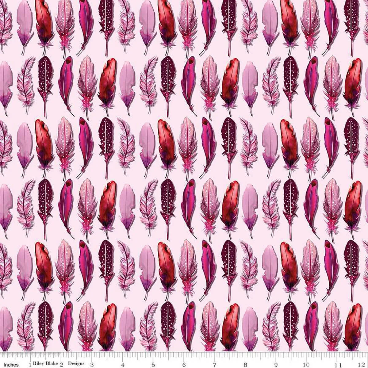 Poppies & Plumes by Lila Tueller - Feathers-Pink