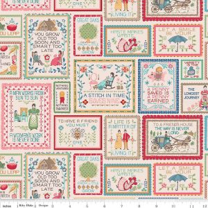 Mercantile Multi Vintage Advice Canvas Home Dec 58" Wide Yardage