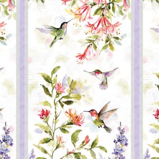 Hummingbird Floral by Susan Winget - 24" Panel Multi