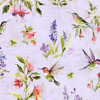 Hummingbird Floral by Susan Winget - Birds & Floral Purple