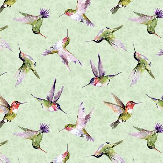 Hummingbird Floral by Susan Winget - Hummingbird Toss Green
