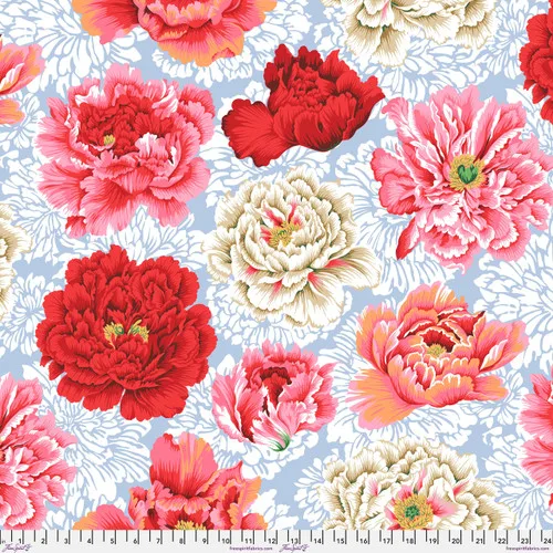 Brocade Peony - Natural || Kaffe Fassett 108" Wide