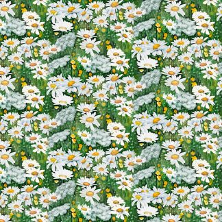 Woodland by Cedar West - Digital Daisies Y4134-1 White