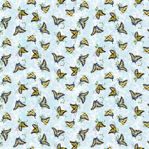 Woodland by Cedar West - Digital Swallowtails Y4135-97 Light Sky