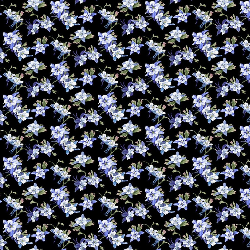 Woodland by Cedar West -Columbine Y4137-90 Blue