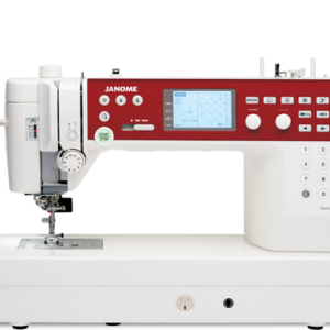 Janome Memory Craft 6650 computerized sewing machine with a 10-inch all-metal flatbed on display at The Broken Needle in Bunn, NC.