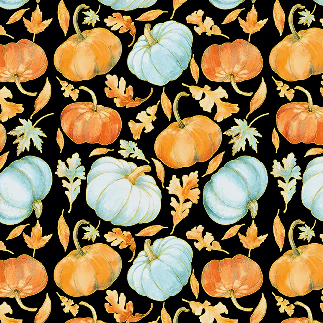 Pumpkin Kisses by Grace Violet Designs - Pumpkin & Leaves