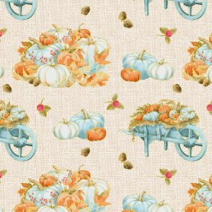 Pumpkin Kisses by Grace Violet Designs - Pumpkin and Wheel Barrow