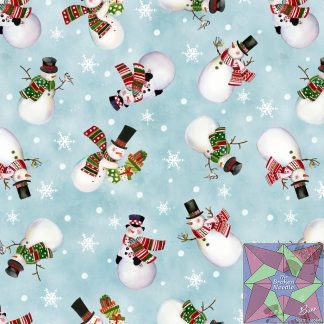 Snowman Christmas by Sue Zipkin - Digital Snowmen Light Teal
