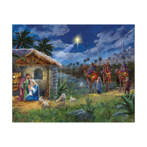 Christmas Wishes Nativity Panel 43"