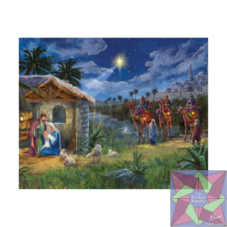 Christmas Wishes Nativity Panel 43"