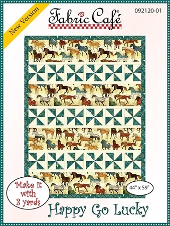 Fabric Cafe - Happy Go Lucky - 3 Yard Quilt Pattern