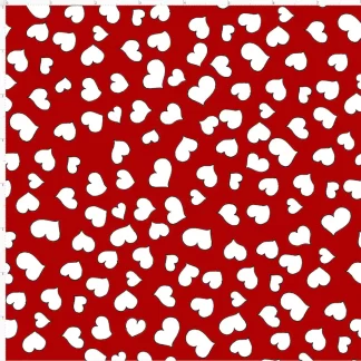 Puppy Love - Little Hearts - Red/White