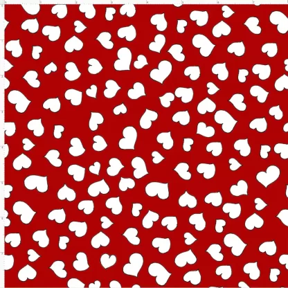 Puppy Love - Little Hearts - Red/White