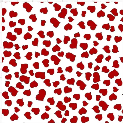 Puppy Love - Little Hearts - White/Red