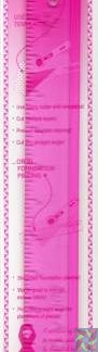 Add A-Quarter Ruler 1 1/2in x 12in Pink